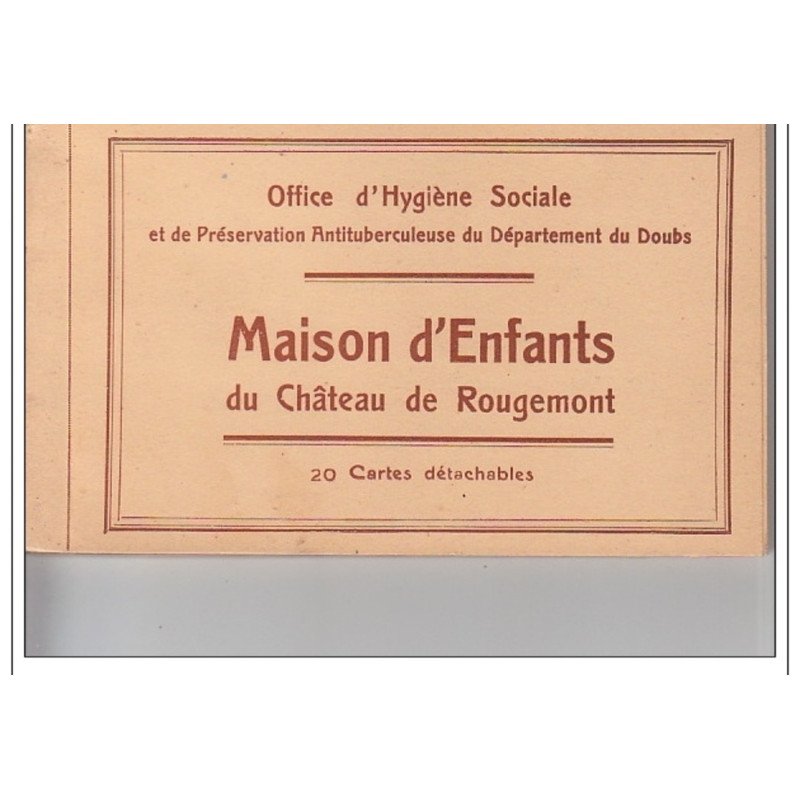 ROUGEMONT - Maison d'enfants du Château de Rougemont - Carnet 20 cartes détachables - très bon état