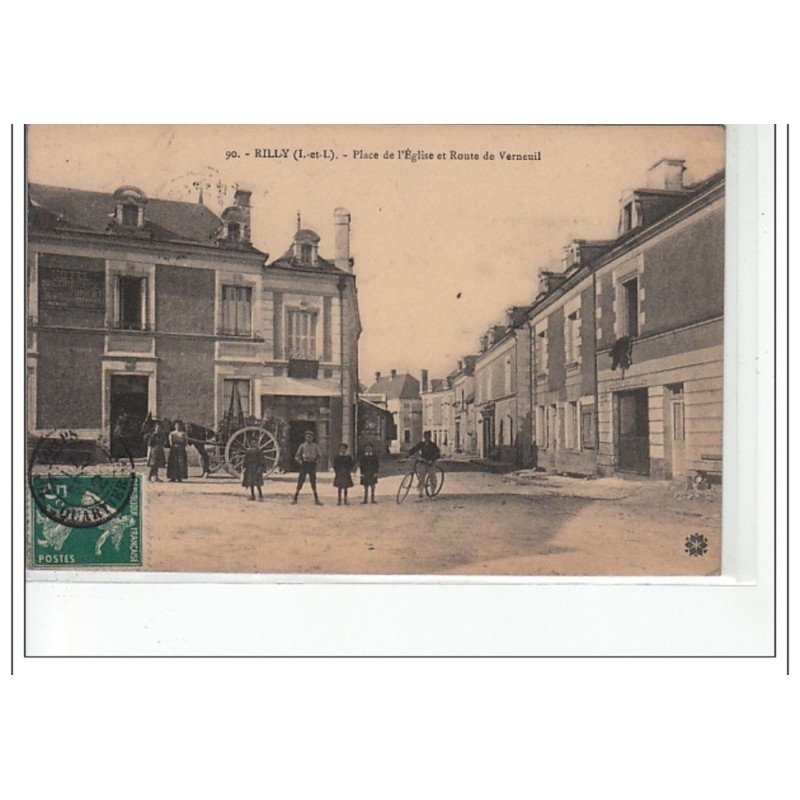 RILLY - Place de l'église et route de Verneuil - très bon état