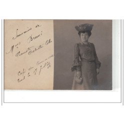 TOUL - CARTE PHOTO - 1904 - Souvenir de Mme Bruni, Pianiste Orchestre Colin - très bon état