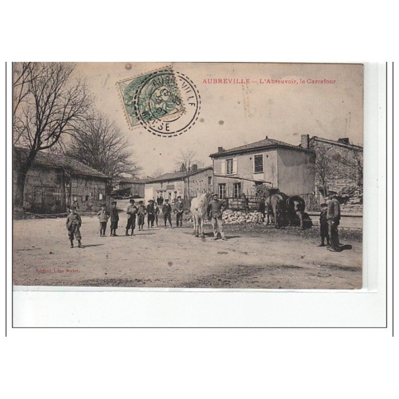 AUBREVILLE - L'abreuvoir, le carrefour - très bon état