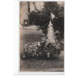 SAINT GERAND LE PUY : carte photo de la fête du Printemps et de la Kermesse vers 1930 (auto CITROEN) - très bon état