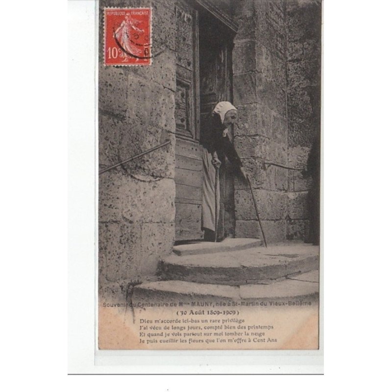 SAINT MARTIN DU VIEUX BELLEME - Souvenir du Centenaire de Mme Mauny (30 Août 1809-1909) - très bon état