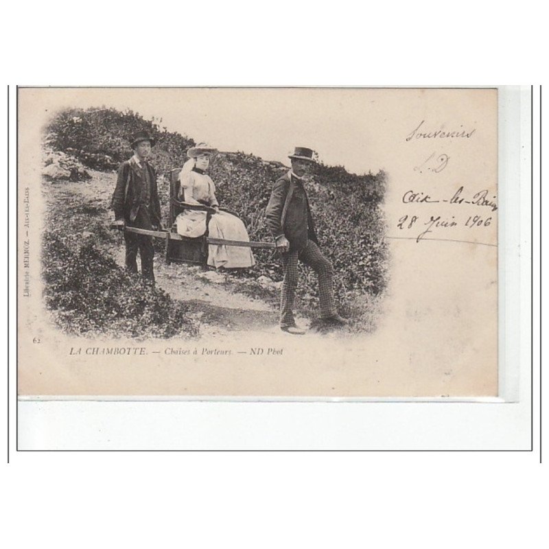 LA CHAMBOTTE - Chaises à porteurs - très bon état