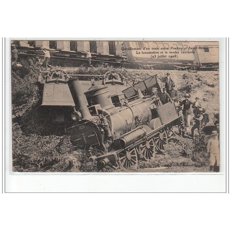 déraillement d'un train entre Pontivy et Saint Brieuc à Ploeuc-l'Hermitage en 1908