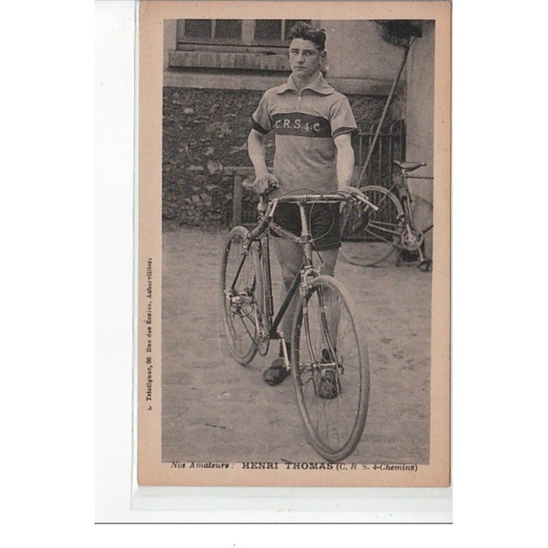 AUBERVILLIERS - CYCLISME - Nos amateurs - Henri Thomas (CRS- 4 Chemins) -  très bon état