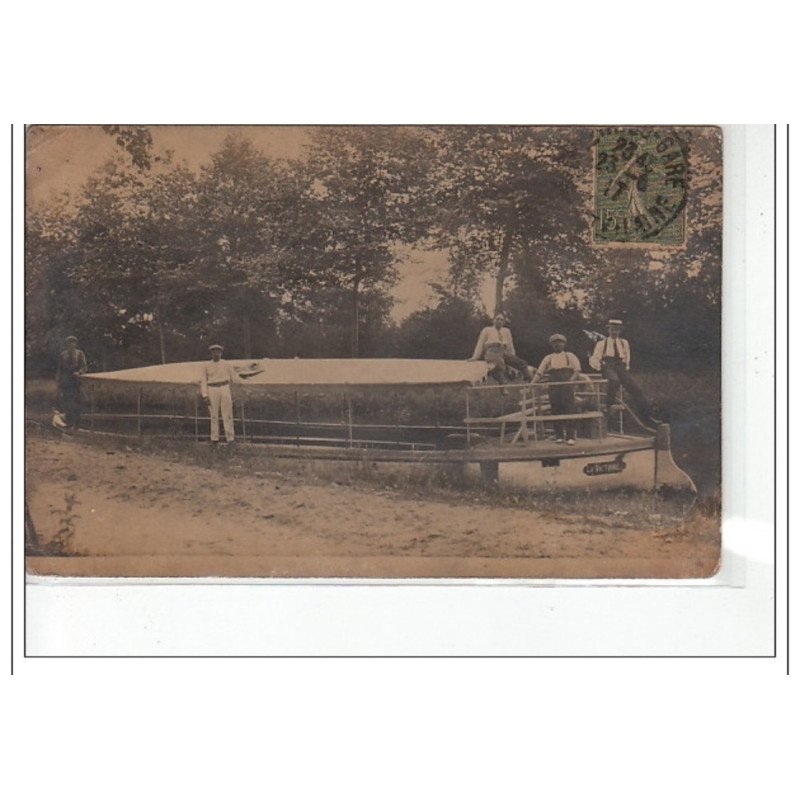 ILLE ET VILAINE - CARTE PHOTO - Bateau """"La Victoire"""" - BATELLERIE - CANAUX - très bon état