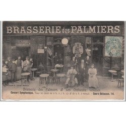 MARSEILLE : la brasserie des palmiers - orchestre vénicien - bon état (un coin plié)