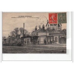 CONDE SUR HUISNE - Vue générale de la Gare - très bon état