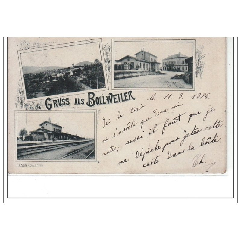 BOLLWEILER - Gruss aus Bollweiler - 1897 - très bon état BOLLWEILER - Gruss aus Bollweiler - 1897 - très bon état