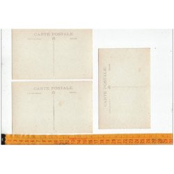 LOT de 3 cartes photos + 5 photos de travaux sur un barrage(maisons ensevelies sous la glace-scaphandrier-Andorre?) ver