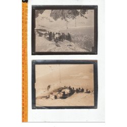 LOT de 3 cartes photos + 5 photos de travaux sur un barrage(maisons ensevelies sous la glace-scaphandrier-Andorre?) ver