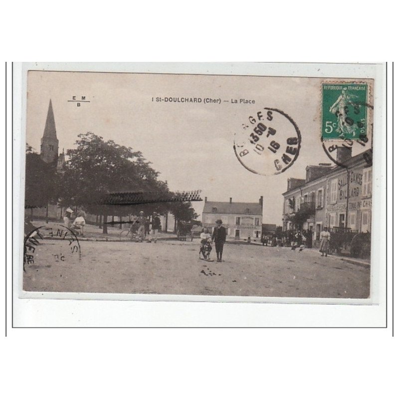 SAINT DOULCHARD - La Place - JOUET CHEVAL A BASCULE - très bon état