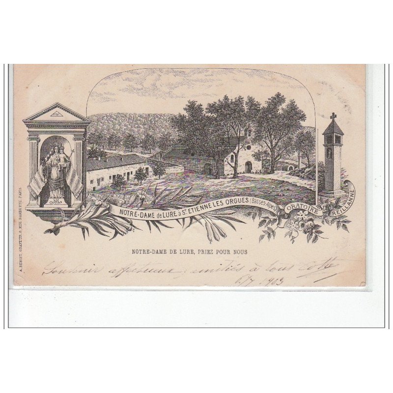 NOTRE-DAME DE LURE à SAINT ETIENNE LES ORGUES  - très bon état