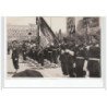 BIARRITZ : lot de 7 photos format cartes photos d'un défilé militaire vers 1945 - très bon état