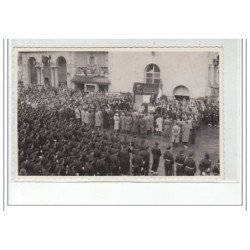 STRASBOURG : lot de 15 photos format cartes photos d'un défilé militaire vers 1945 - très bon état