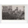 STRASBOURG : lot de 15 photos format cartes photos d'un défilé militaire vers 1945 - très bon état