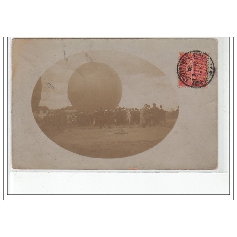 VERSAILLES : carte photo d'un départ de ballon (texte au dos) - bon état