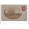 VERSAILLES : carte photo d'un départ de ballon (texte au dos) - bon état