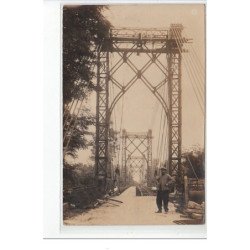 CASTELARRAZIN : carte photo de la reconstruction du pont en 1915 - très bon état