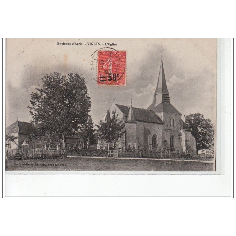 VINETS - Environs d'ARCIS - L'église - très bon état VINETS - Environs d'ARCIS - L'église - très bon état