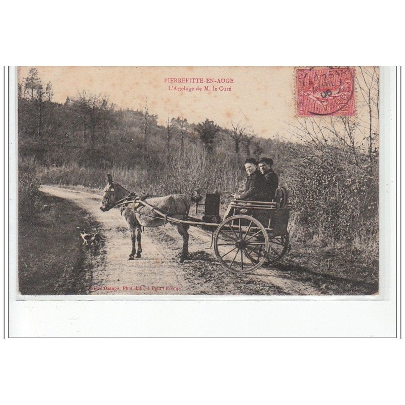 PIERREFITTE EN AUGE : l'attelage de monsieur le curé - état (traces)