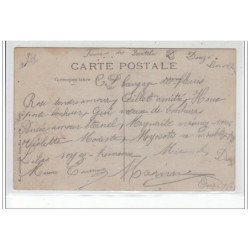 DANZE : carte photo d'intérieur de ferme (oeillets-fleurs) - très bon état