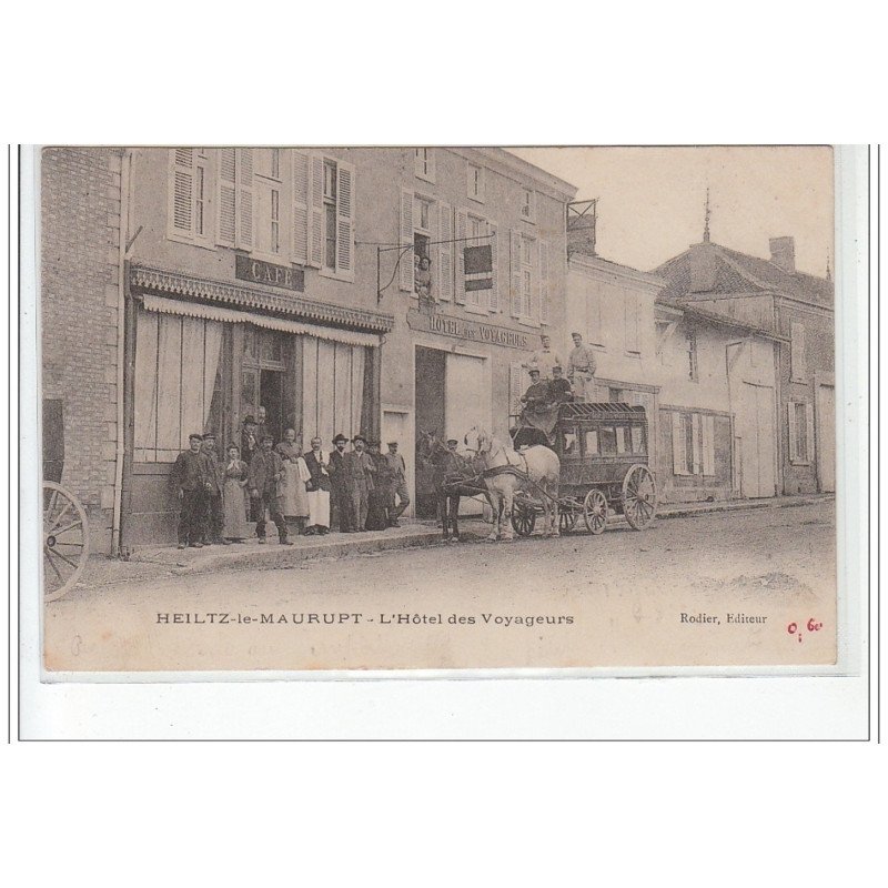 HEILTZ LE MAURUPT : l'hôtel des voyageurs (attelage) - très bon état