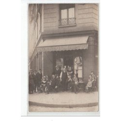 LYON : carte photo d'un café vers 1923 - très bon état