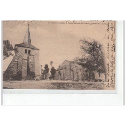 TOULX SAINTE CROIX, près BOUSSAC - Clocher et église - très bon état
