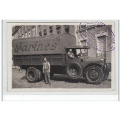 PANTIN : carte photo du camion de livraison des Farines SOULAS  vers 1930- très bon état