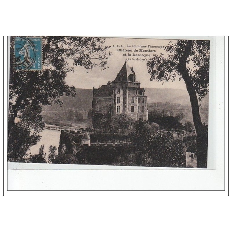 Château de MONTFORT et la Dordogne - très bon état