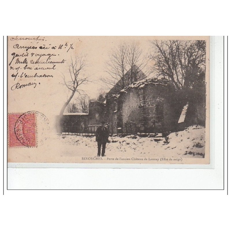 SENONCHES - Porte de l'Ancien Château de Launay (effet de neige) - très bon état