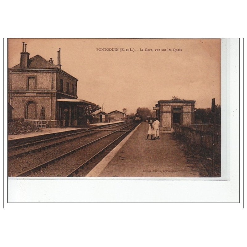 PONTGOUIN - La gare - vue sur les quais -  très bon état