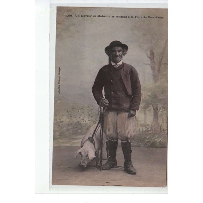 MAHALON - Un éleveur de Mahalon se rendant à la foire de PONT CROIX -  très bon état