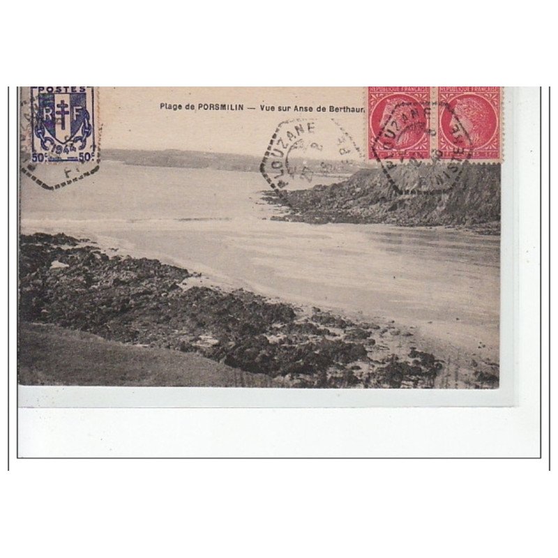 Plage de PORSMILIN - Vue sur anse de BERTHAUME - très bon état