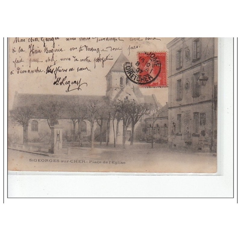 SAINT GEORGES SUR CHER - Place de l'église - très bon état