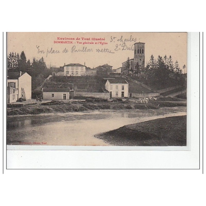 DOMMARTIN - Vue générale et l'église - très bon état