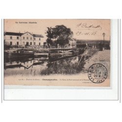 CHAMPIGNEULLES - Environs de NANCY - La Gare, le Pont tournant et la Passerelle - très bon état