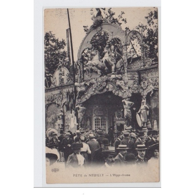 NEUILLY SUR SEINE : les fêtes foraines - l'hippodrome (attraction) - très bon état NEUILLY SUR SEINE : les fêtes foraines - l'hippodrome (attraction) - très bon état