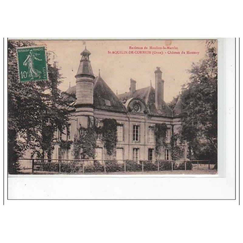 Environs de MOULINS LA MARCHE - SAINT AQUILIN DE CORBION - Château du Houssay - très bon état