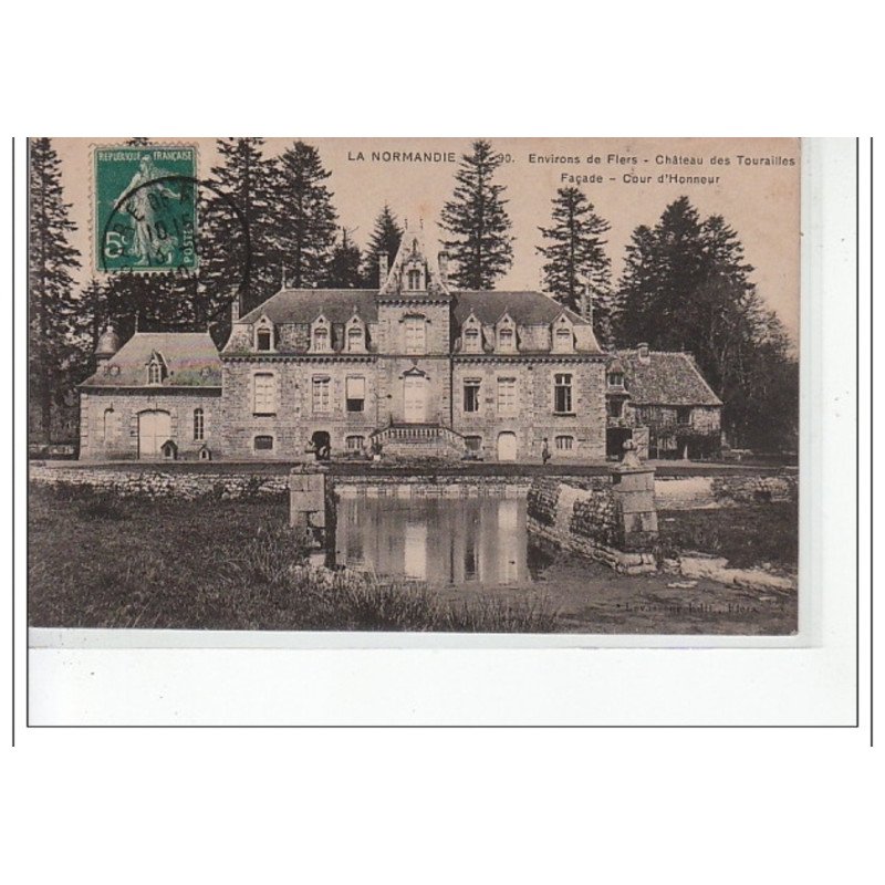 Environs de FLERS - Château des Tourailles - façade - cour d'honneur - très bon état