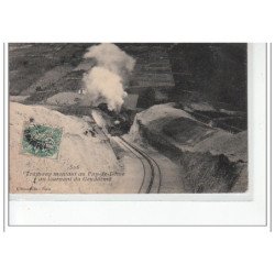 Tramway montant au  PUY DE DOME au Tournant du Gendarme -  très bon état