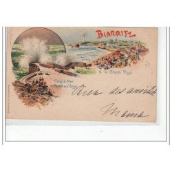 BIARRITZ - La Grande Plage - Coup de Mer au Rocher de la Vierge - très bon état