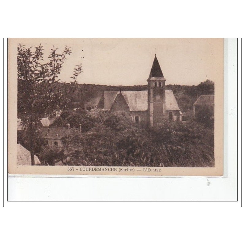 COURDEMANCHE - L'église - très bon état COURDEMANCHE - L'église - très bon état