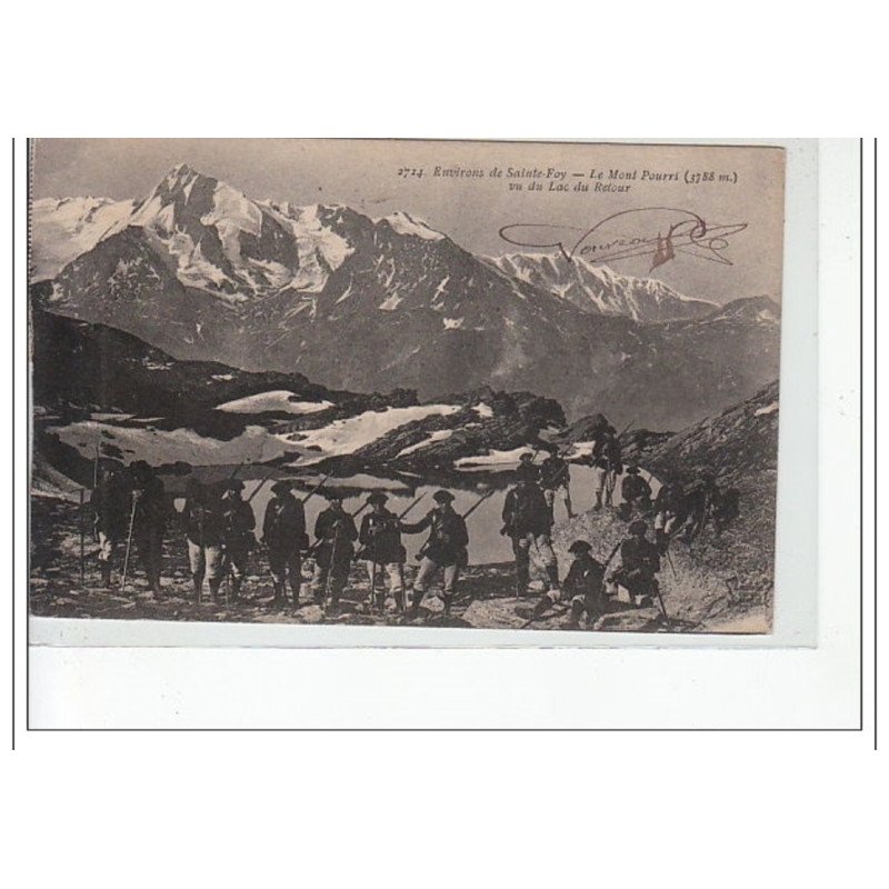 Environs de SAINTE FOY - Le Mont-Pourri vu du Lac du Retour - très bon état