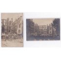 SAINT ETIENNE : lot de 2 cartes photo de l\'hotel de ville détruit en 1905 par un incendie (pompiers) - très bon état