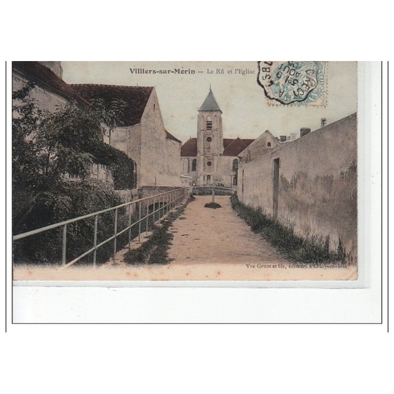 VILLIERS SUR MORIN - Le Rû et l'église - très bon état