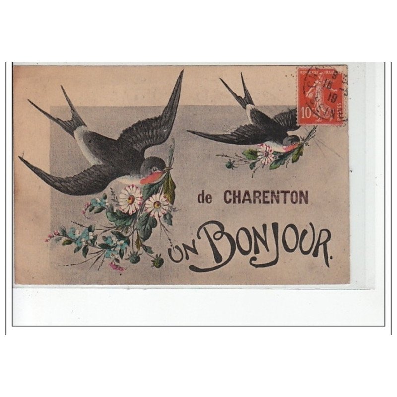 CHARENTON - De Charenton, un bonjour - très bon état