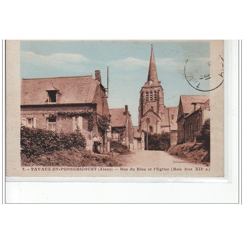 TAVAUX EN PONSERICOURT - Rue du Bloc et l'église - très bon état