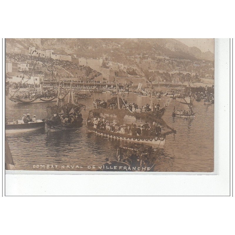 VILLEFRANCHE SUR MER - CARTE PHOTO - Combat Naval - très bon état